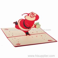 Santa funny gift paper card