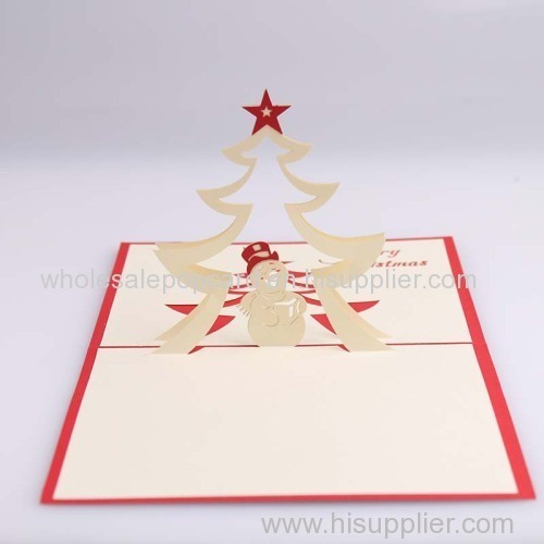 Snowman xmas 3d pop up card