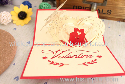 Love heart couple 3d pop up card