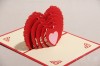 new heart love valentine pop up card