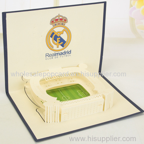 Real madrid stadium football pop up 3d card