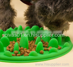 Pet Silicone Slow Food Bowl