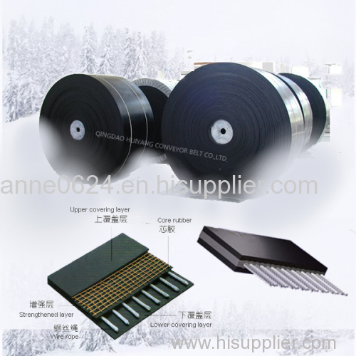 heat resistant rubber cold weather conveyor belt
