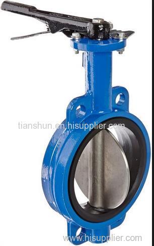Wafer Cast iron butterfly valve with ISO CE approved