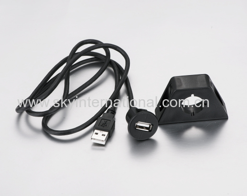 USB Extension Cable with 2 Mounting Brackets