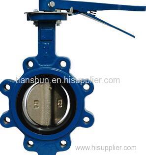 Lug type Cast ion Hand lever operator butterfly valve with ISO CE approved