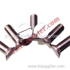 Titanium Flat Head Slotted Machine Screw