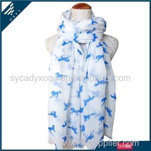 Horse Printed Scarf Product Product Product