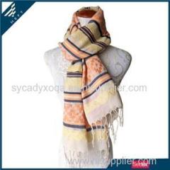 Bright Yellow Stripes Scarf