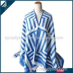 Fashionable Blue Stripe Scarf