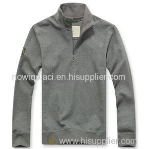 CVC60/40 Mens Half Zipper Sweatshirt