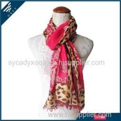 Bright Rose Red Scarf