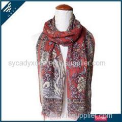 Multi Flower Print Scarf