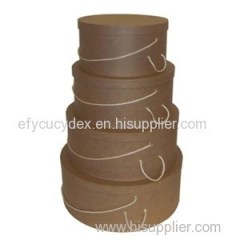 Diversified Latest Designs Brown Paperboard Round Gift Box
