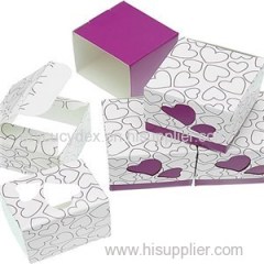 Gift Candy Box Dark Purple Wedding Party Heart Favor Laser Cut Paper