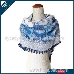 Wonderful China Flower Scarf