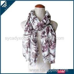 Colors Flower Print Scarf