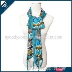 Green Print Scarf Product Product Product