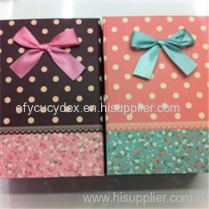 Handmade Collapsible Gift Box With Ribbon