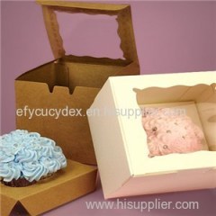 One Piece Window Cupcake Box With Insert