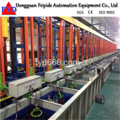 Feiyide Automatic Vertical Lift Galvanizing Rack Plating Production Line for Zipper / Zipper Head