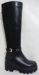 ladies handmade fashionable leather over knee flat boots directly selling from factory