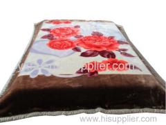 gold brown raschel blankets with silver