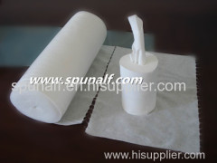 Cross lapping/plain weave 70% viscose 30% polyester spunlace nonwovenfabric for wet wipes tissue fac