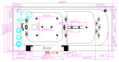 Dual massage outward swing walk in tub