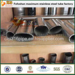 SUS304 Material Mirror Elliptical Stainless Steel Tubing Stainless Steel Irregular Pipe