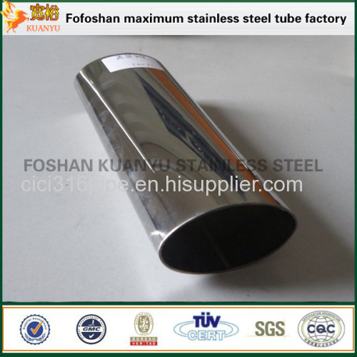 High Grade 316 Elliptical Tube Stainless Steel Irregular Pipe