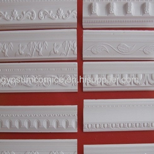 Decorating Material Gypsum Cornices White Color Classic Design Plaster Coving