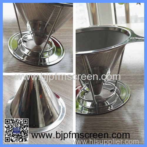 stainless steel pour over dripper coffee filter