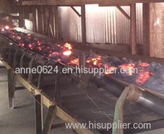 Steel cord fire resistant conveyor belt with memory function