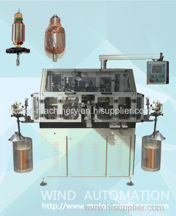Symmetric armature winding machine Rotor winder