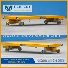 No power Forklift Towing Industrial Trailers with steel platform
