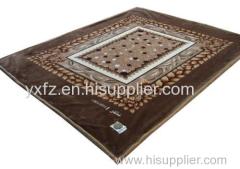 gold brown color raschel blankets weft knitting