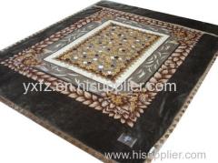 gold brown color raschel blankets weft knitting