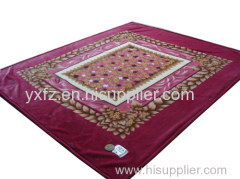 gold brown color raschel blankets weft knitting