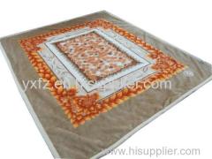 gold brown color raschel blankets weft knitting