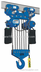 Electric chain hoist with super low lifting loop