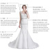 Tulle Off-the-Shoulder Neckline Ball Gown Wedding Dresses with Lace Appliques