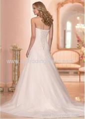 Tulle Sweetheart Neckline A-Line Wedding Dress with Rhinestones