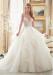 Tulle V-neck Neckline Ball Gown Wedding Dresses With Beaded Embroidery