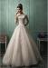 Tulle Bateau Neckline A-line Wedding Dresses With Lace Appliques