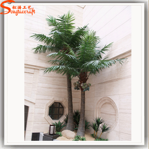 Artificial fake leaves canary date palm tree large indoor Asia palm trees sale