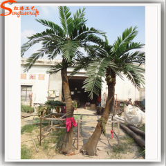 Garden decor Coconut plants Bent shape artificial cocnut Palm Trees