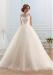 Tulle Bateau Neckline Ball Gown Wedding Dress