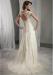 Tulle Scoop Neckline Natural Waistline A-line Wedding Dress With Beaded Lace Appliques