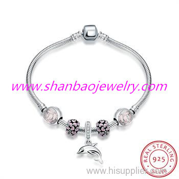 Shanbao Jewelry Imitation Jewelry Fish Shape Sterling 925 Silver Bracelets Party Jewelry